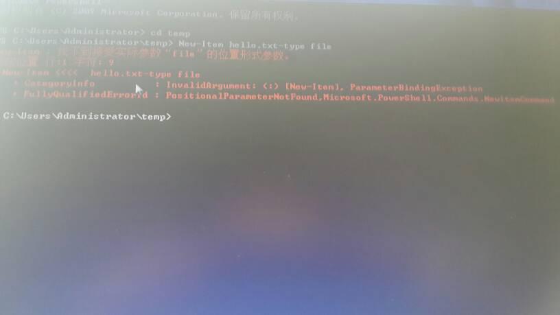 powershell不能建立空文,一直提示:找不到接受实际参数的位置形式参数...
